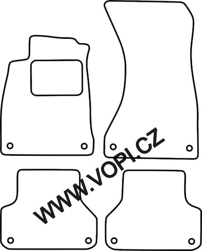 Autokoberce Audi A4 2016- Perfectfit (0233)